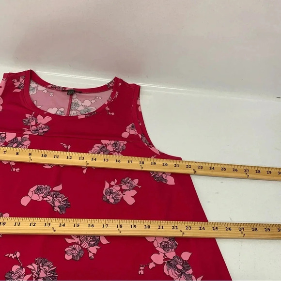 Lane Bryant Sleeveless Top Size 18/20  Pink Floral Tiered‎ Hi Low Stretch Tunic - Picture 9 of 10